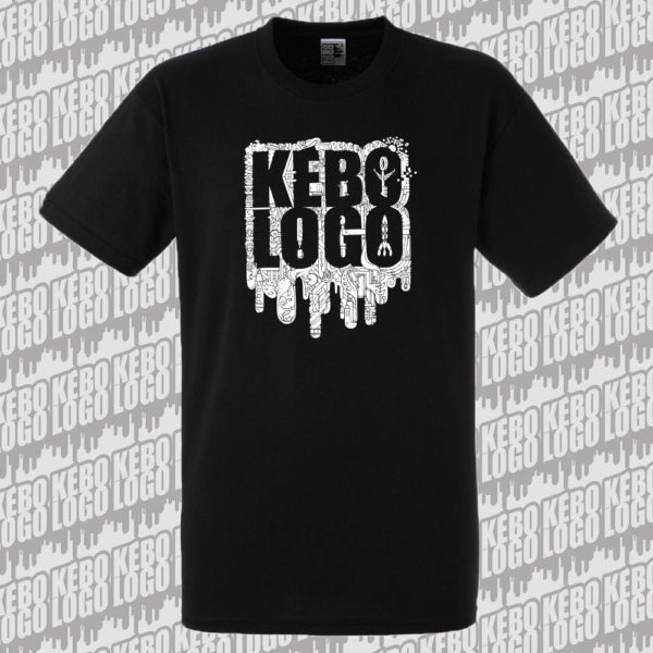 T-shirt black noir logo kebologo