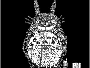 T-shirt noir Totoro